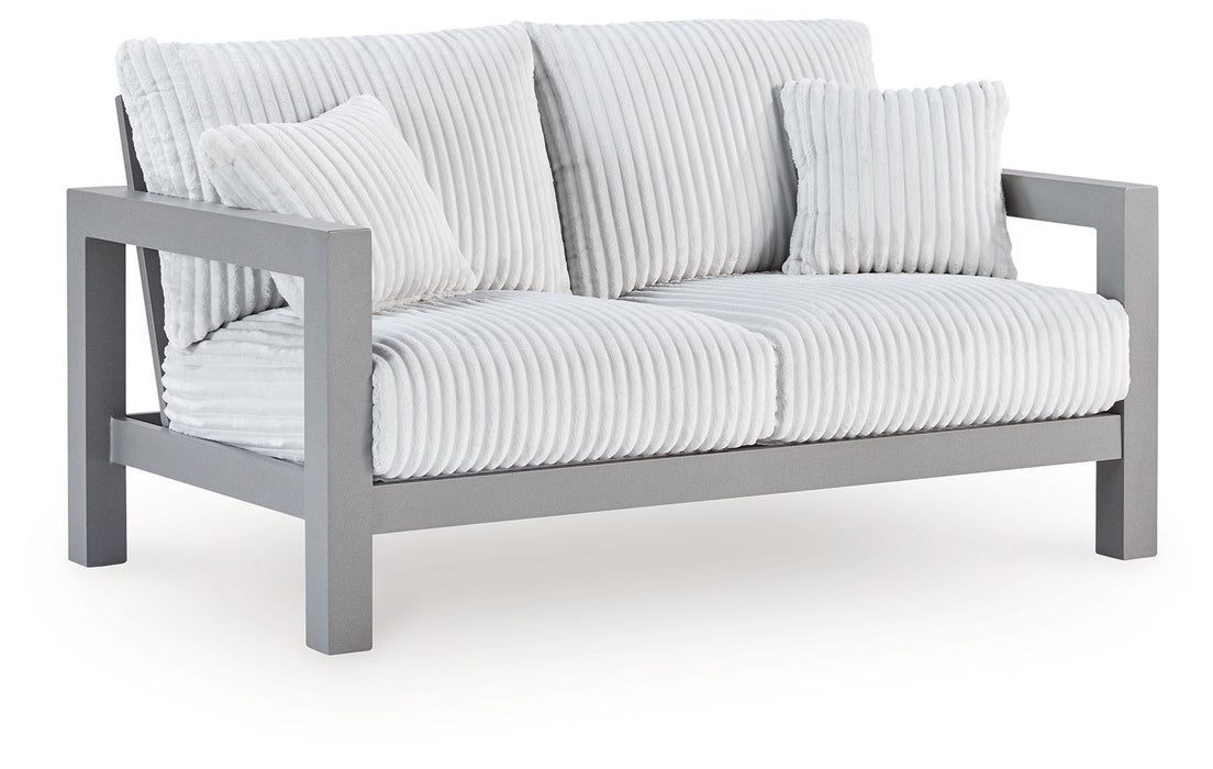 Hurley Park - Gray - Loveseat With Cushion - Simple Home Plus