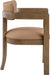 Lavrin - Vegan Leather Upholstered Dining Arm Chair (Set of 2) - Walnut Base - Simple Home Plus