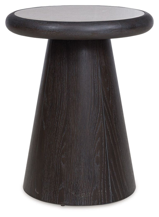 Bracken - French Black - Round End Table - Simple Home Plus