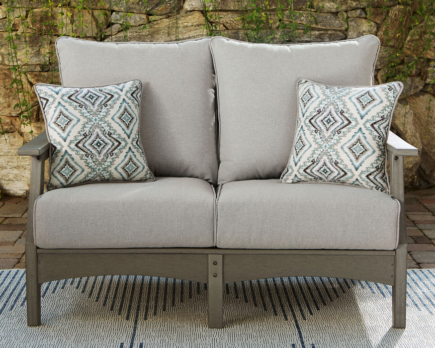 Visola - Gray - Loveseat w/Cushion - Simple Home Plus