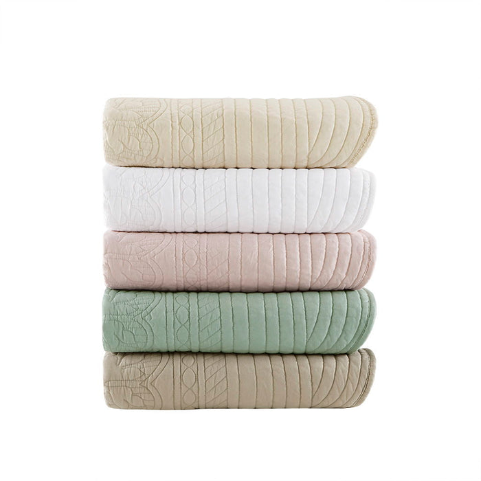 Tuscany - Oversized Quilted Throw - Blush - Simple Home Plus
