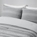 Drew - 5 Piece King Clipped Jacquard Comforter Set With Throw Pillows - Gray - Simple Home Plus