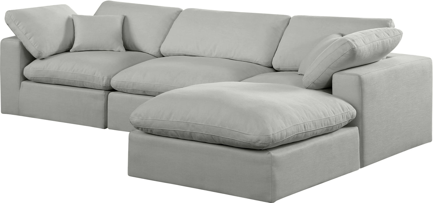 Comfy - 4 Piece Linen Fabric Modular Sectional With Chaise - Simple Home Plus