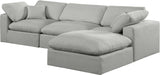 Comfy - 4 Piece Linen Fabric Modular Sectional With Chaise - Simple Home Plus