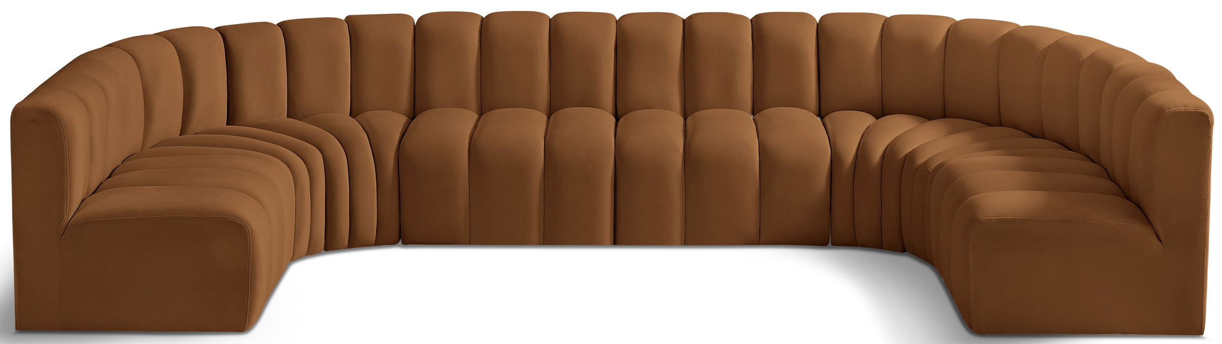 Arc - Velvet Modular U-Shaped Sectional - Saddle - Simple Home Plus
