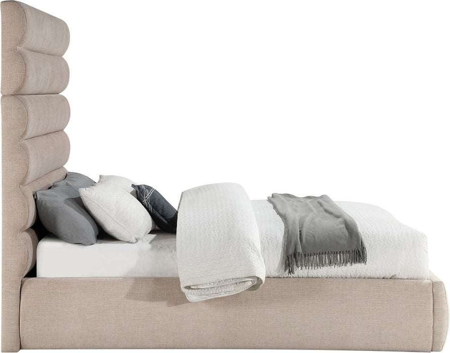 Adam - Linen Fabric Bed With 70.5" Headboard - Simple Home Plus