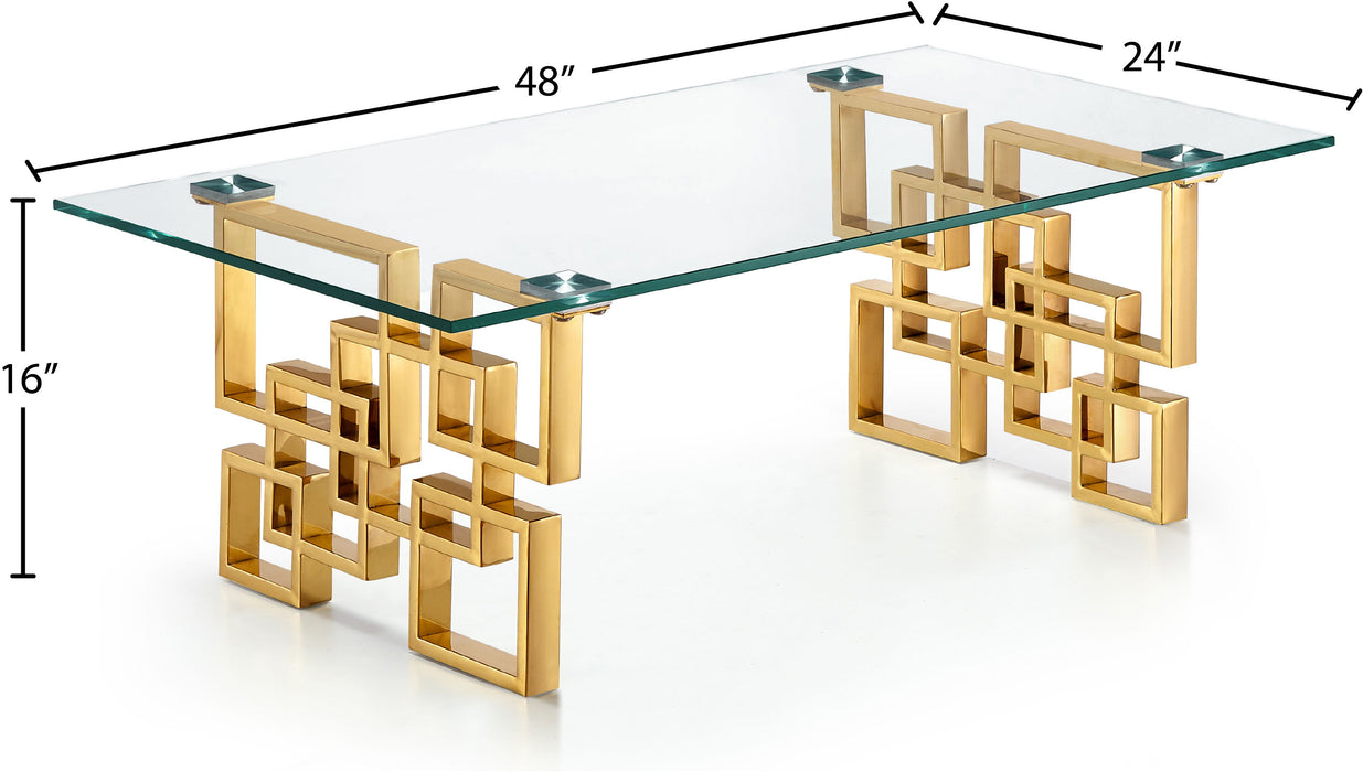 Pierre - Coffee Table - Gold - Simple Home Plus