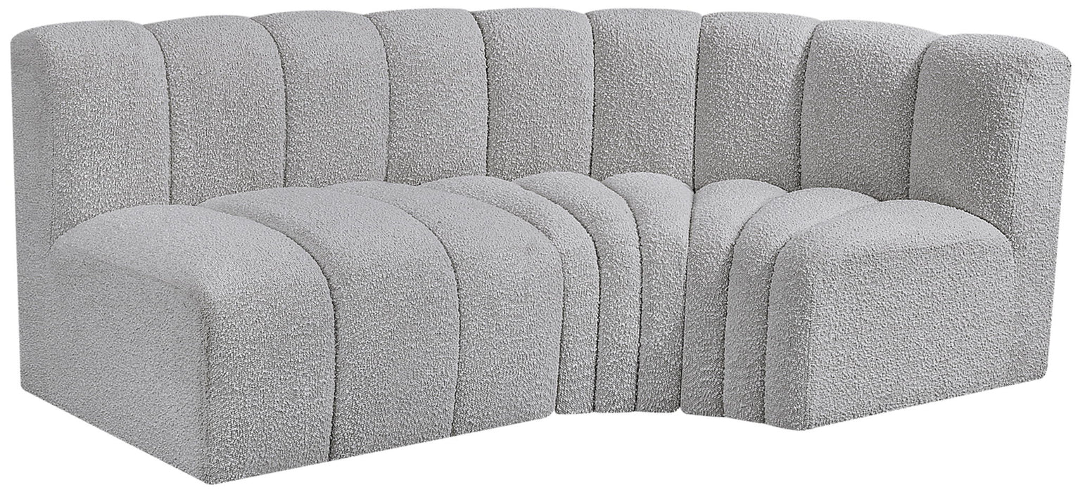 Arc - Boucle Fabric 3 Piece Sofa - Simple Home Plus