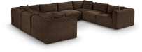 Shaggy - 8 Piece Modular U-Shaped Sectional - Simple Home Plus