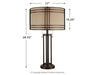 Hanswell - Metal Table Lamp  - Dark Brown - Simple Home Plus