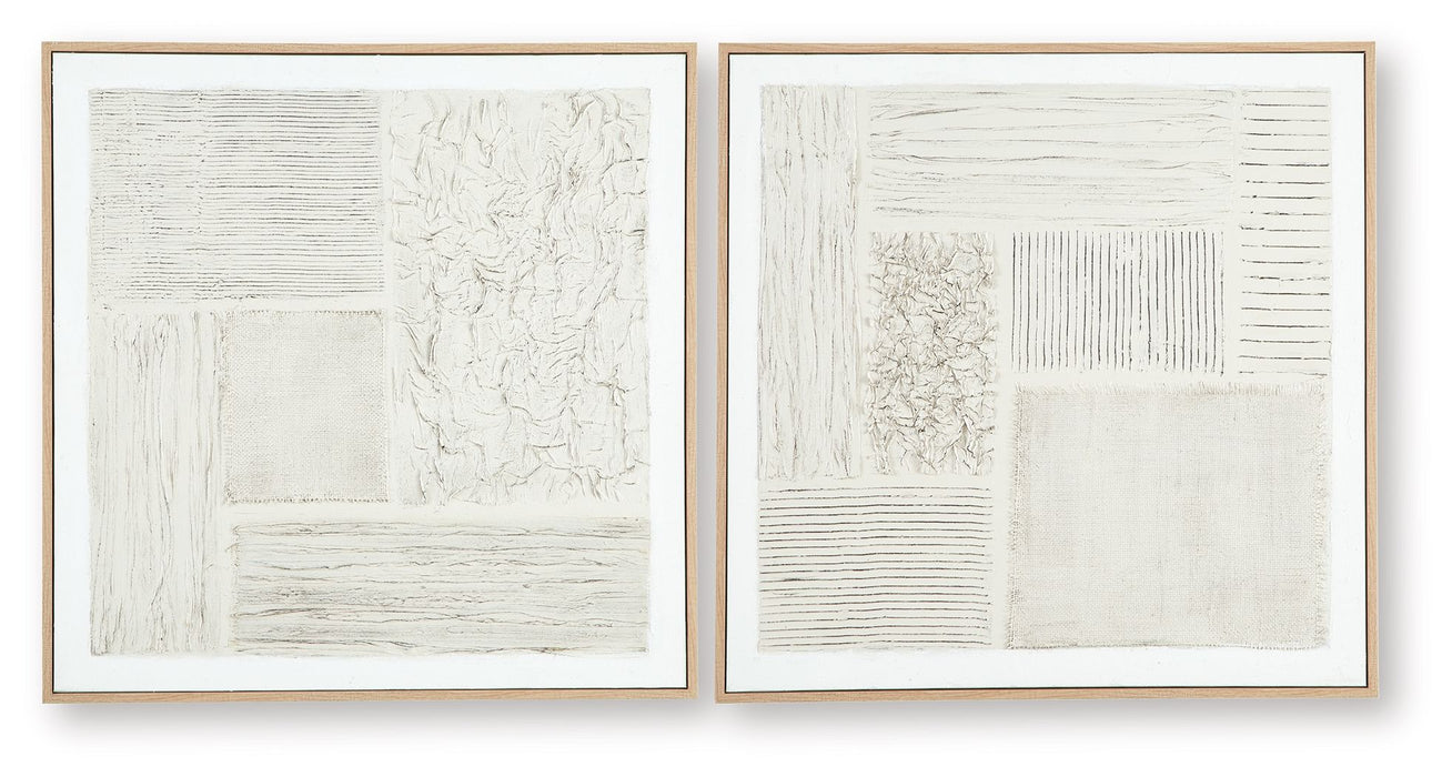 Andorfield - Wall Art Set (Set of 2) - Beige / Black / White - Simple Home Plus