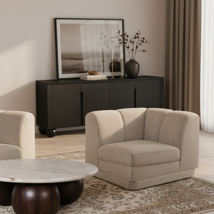 Modari - Fabric Upholstered Corner Chair - Simple Home Plus
