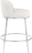 Ferro - Upholstered Counter Stool With Brushed Silver Base - Simple Home Plus