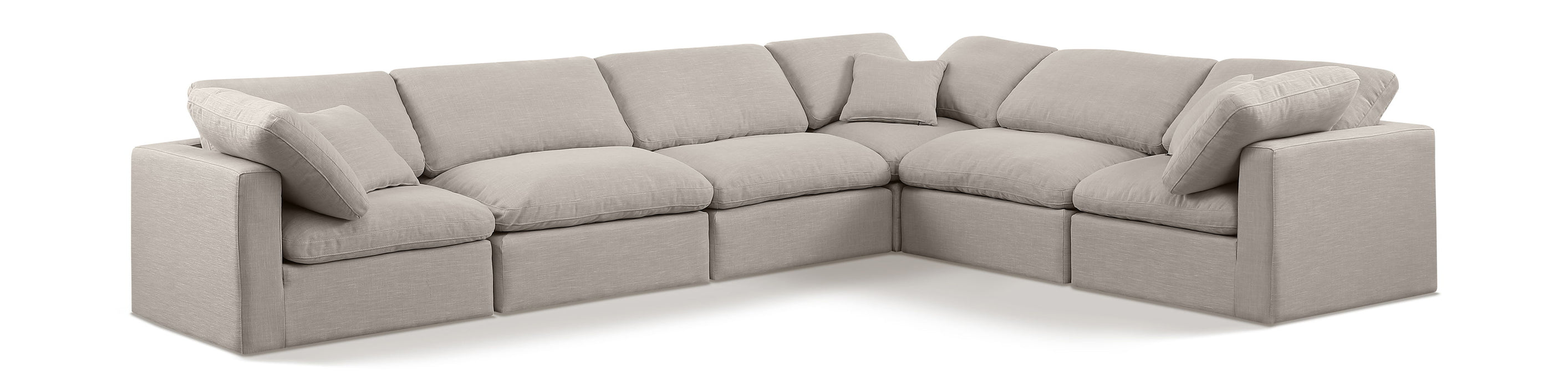 Indulge - Linen 6 Piece Modular Corner Sectional - Simple Home Plus