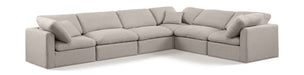 Indulge - Linen 6 Piece Modular Corner Sectional - Simple Home Plus