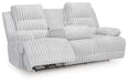 Rhines Falls - Alloy - Reclining Power Sofa With Drop Down Table - Simple Home Plus