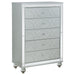 Gunnison - 5-Drawer Bedroom Chest - Silver Metallic - Simple Home Plus