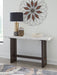 Burkhaus - White / Dark Brown - Sofa Table - Simple Home Plus