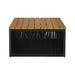 Artesia - Outdoor Patio Coffee Table - Teak / Black - Simple Home Plus
