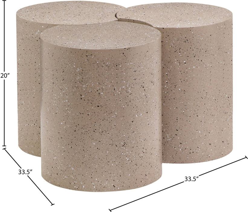 Dimple - 3 Piece Modular Coffee Table - Terazzo Finish - Simple Home Plus