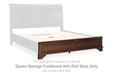 Trellington - Queen Storage Footboard With Roll Slats - Brown - Simple Home Plus