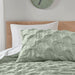 Bailey - King/California King Diamond Pucker Comforter Set - Green - Simple Home Plus