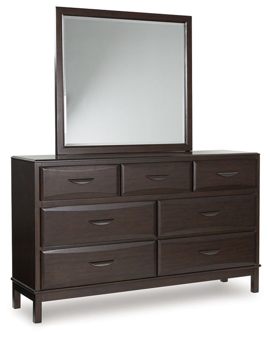 Vanmore - Dark Brown - Dresser And Mirror - Simple Home Plus