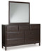 Vanmore - Dark Brown - Dresser And Mirror - Simple Home Plus