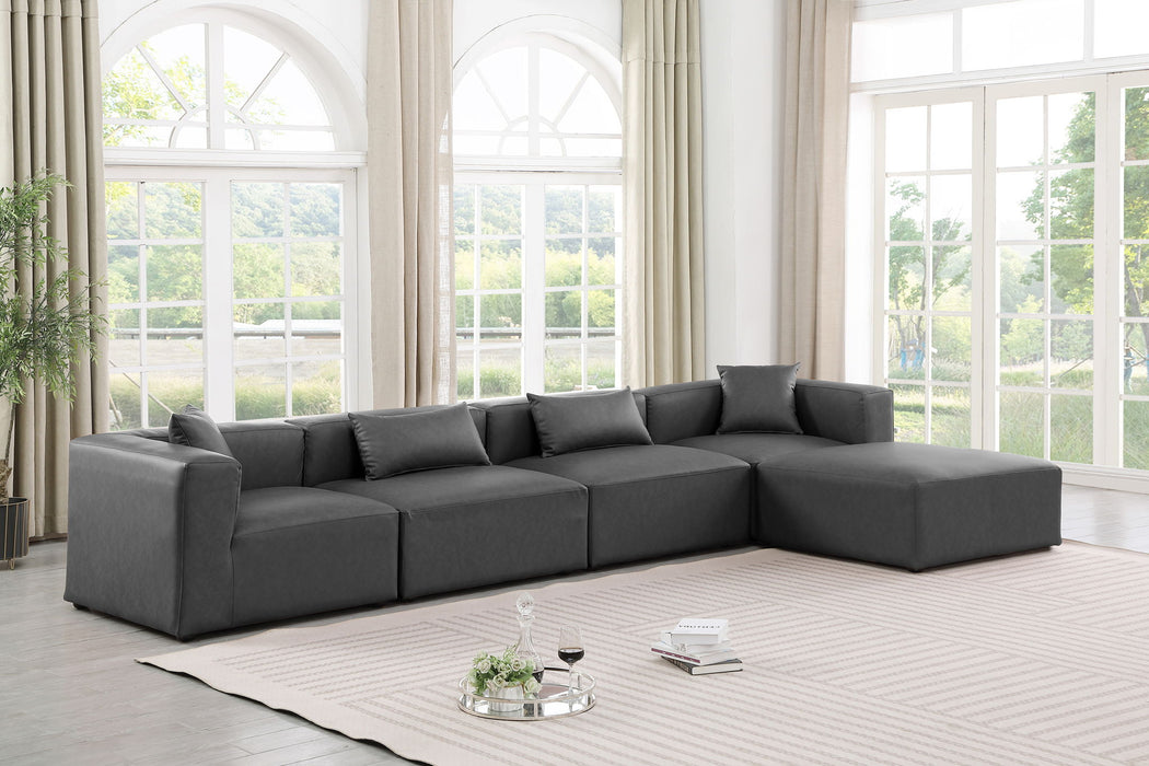 Cube - 5 Piece Modular Sectional With Chaise - Simple Home Plus