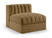 Rummi - Velvet Performance Fabric Upholstered Modular Armless Chair - Simple Home Plus