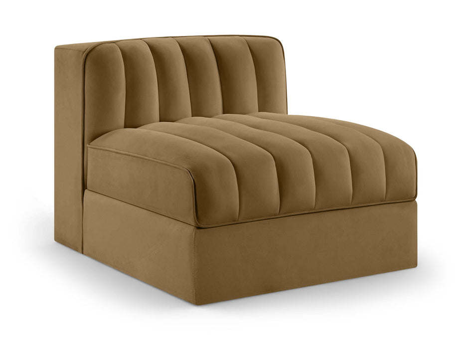 Rummi - Velvet Performance Fabric Upholstered Modular Armless Chair - Simple Home Plus