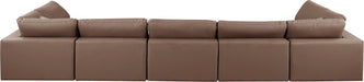 Comfy - 7 Piece Faux Leather Modular Armless Sectional - Simple Home Plus
