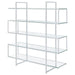Elmer - 5-Shelf Bookshelf - Clear And Chrome - Simple Home Plus