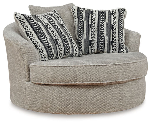Calnita - Sisal - Oversized Swivel Accent Chair - Simple Home Plus