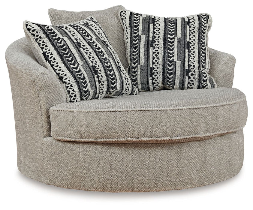 Calnita - Sisal - Oversized Swivel Accent Chair - Simple Home Plus