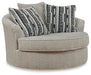 Calnita - Sisal - Oversized Swivel Accent Chair - Simple Home Plus