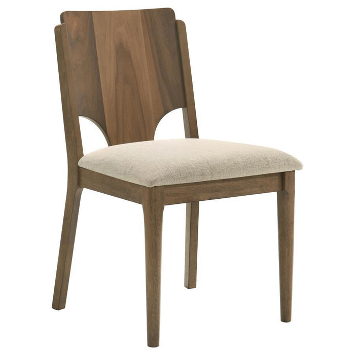 Crestmore - Dining Chair Upholstered Seat (Set of 2) - Walnut - Simple Home Plus