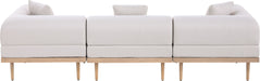 Laguna - 3 Piece Resilient Water Resistant Fabric 106.5" Upholstered Outdoor Patio Modular Sofa - Simple Home Plus