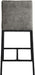 Reeves - Chenille Fabric Upholstered Counter Stool (Set of 2) - Black Base - Simple Home Plus