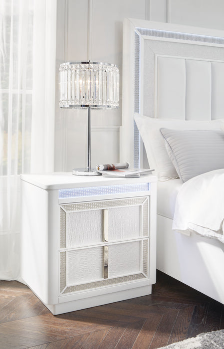 Chalanna - White - Two Drawer Night Stand - Simple Home Plus