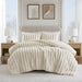 Jasmine - King Ultrasoft Ribbed Comforter Set - Ivory - Simple Home Plus