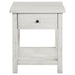 Payne - 1 Drawers Wood End Table with Shelf - Simple Home Plus
