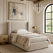 Kendall - Linen Textured Fabric Upholstered Bed - Simple Home Plus