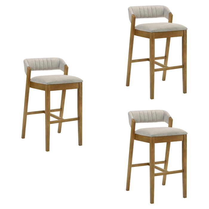 Landyn - 26" Amber Glow Counter Height Rubberwood Barstool - Simple Home Plus