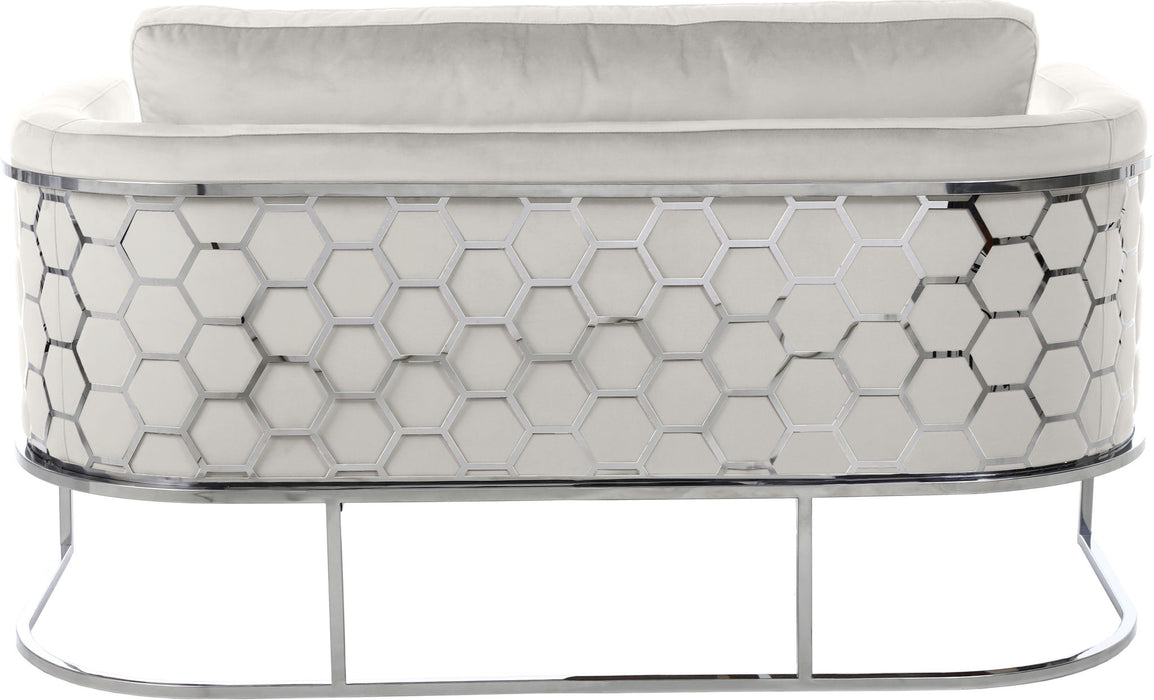 Casa - Loveseat with Chrome Legs - Simple Home Plus