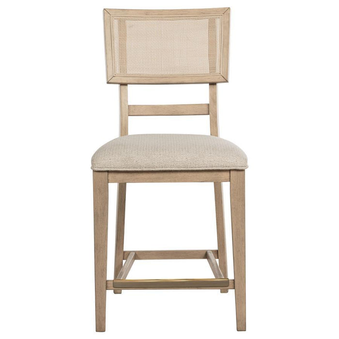 Kailani - Radio Weave Cane Counter Dining Side Chair (Set of 2) - Beige Oak - Simple Home Plus