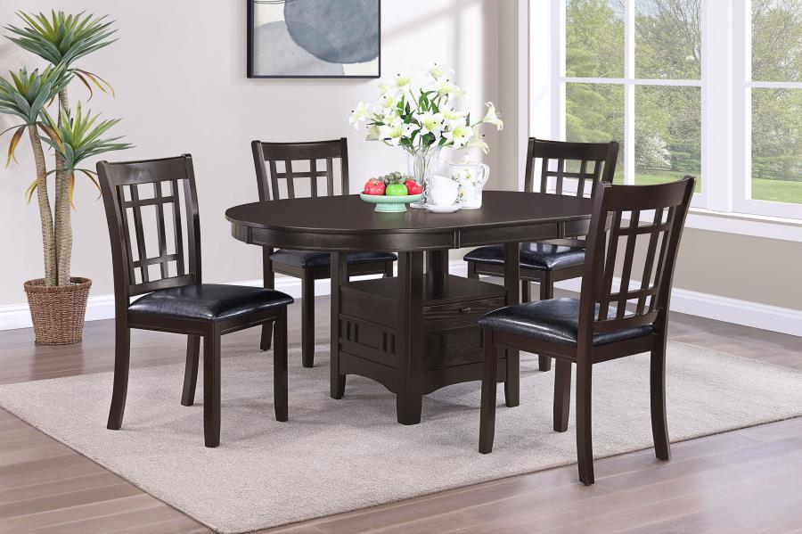 Lavon - 5-Piece Oval Extension Leaf Dining Set - Simple Home Plus
