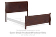 Alisdair - Queen Sleigh HDBD/Ftbd - Reddish Brown - Simple Home Plus