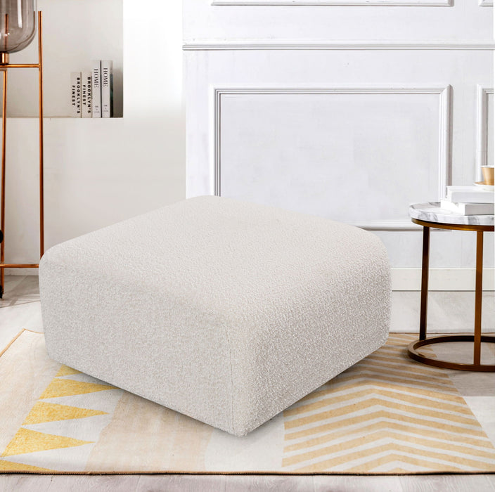 Arc - Boucle Fabric Ottoman - Simple Home Plus