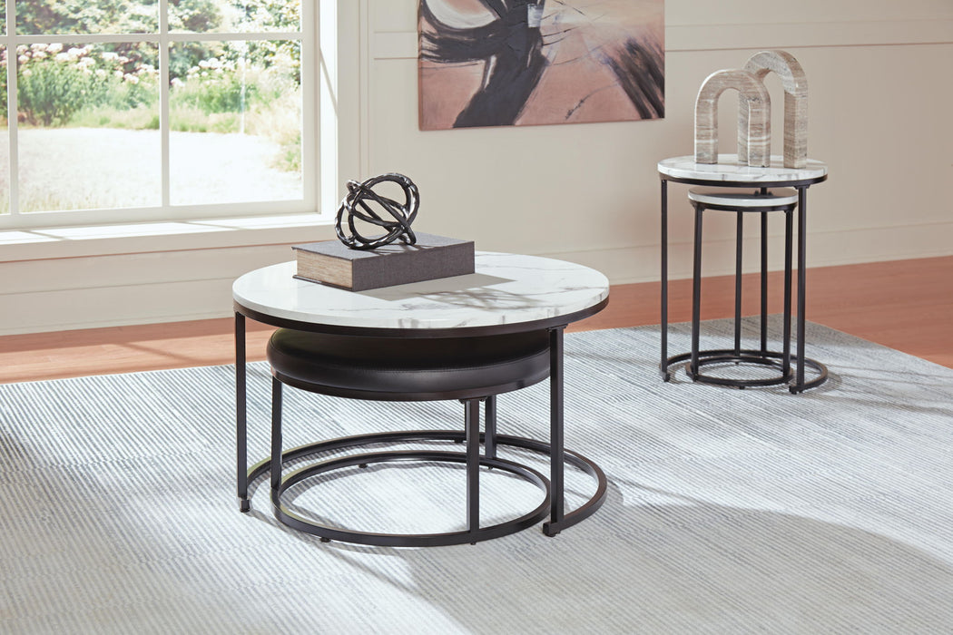Jusmour - Occasional Nesting Table (Set of 4) - Black / White - Simple Home Plus
